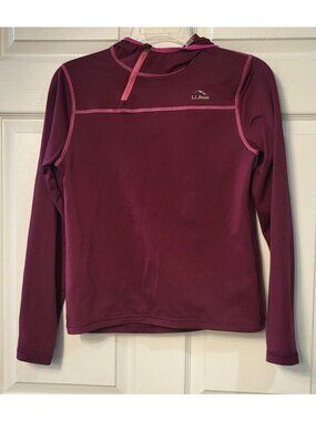 Girls LL Bean Wicked Warm Long Underwear Expedition-Weight Balaclava Top 10/12